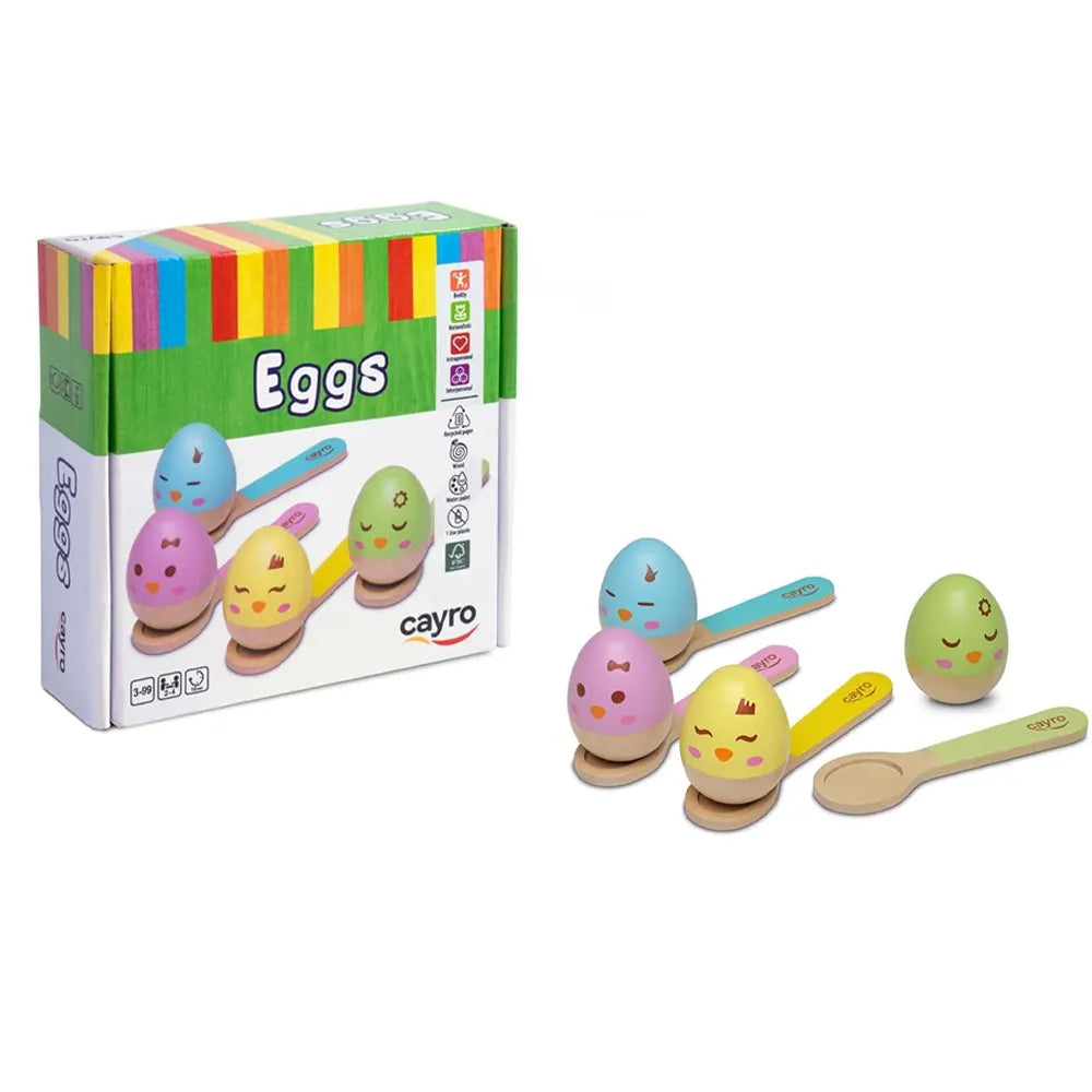 Cayro Juego de equilibrio Huevos de madera – 3A+