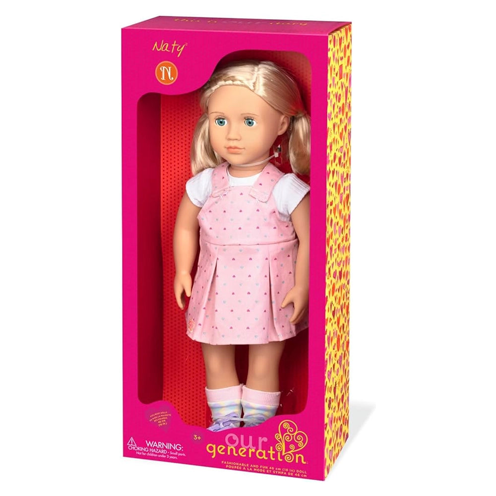 Our Generation 18-inch Doll with Jumper Dress 3Y+ - Naty
