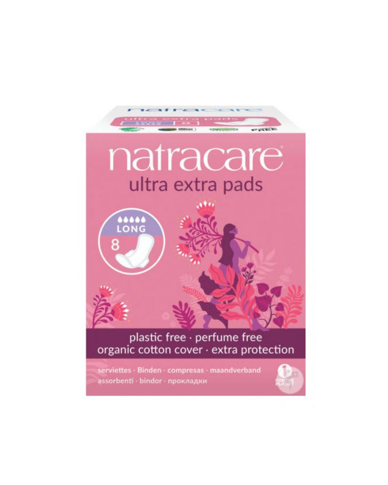 Compresas Natracare Organic Ultra Extra Largas - 8 Unidades