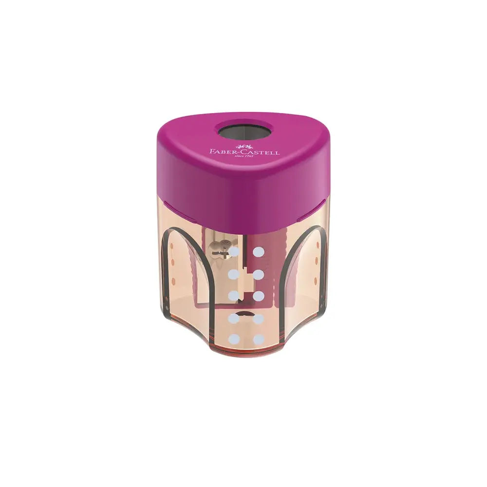 فابر كاستل براية أقلام رصاص غريب ذاتية - وردي و برتقالي