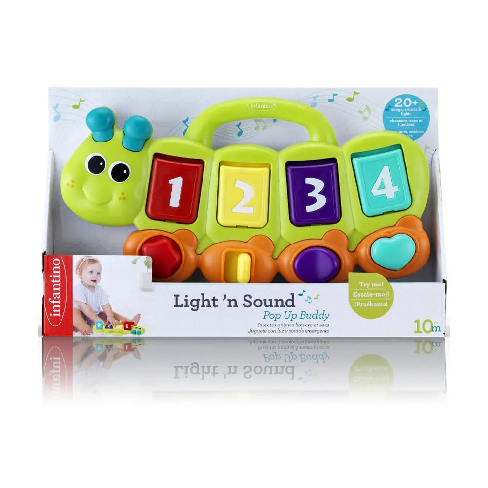 Infantino Chenille Interactive avec Son et Lumière – 10M+