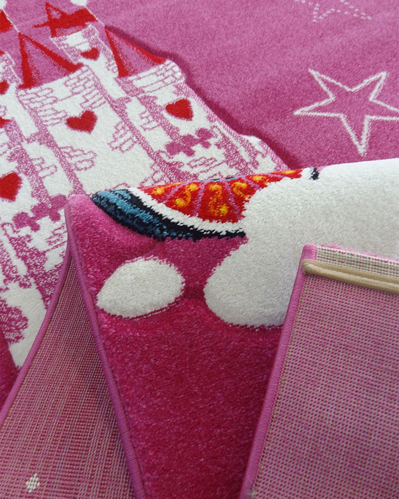 Alfombra Castillo Unicornio Rosa