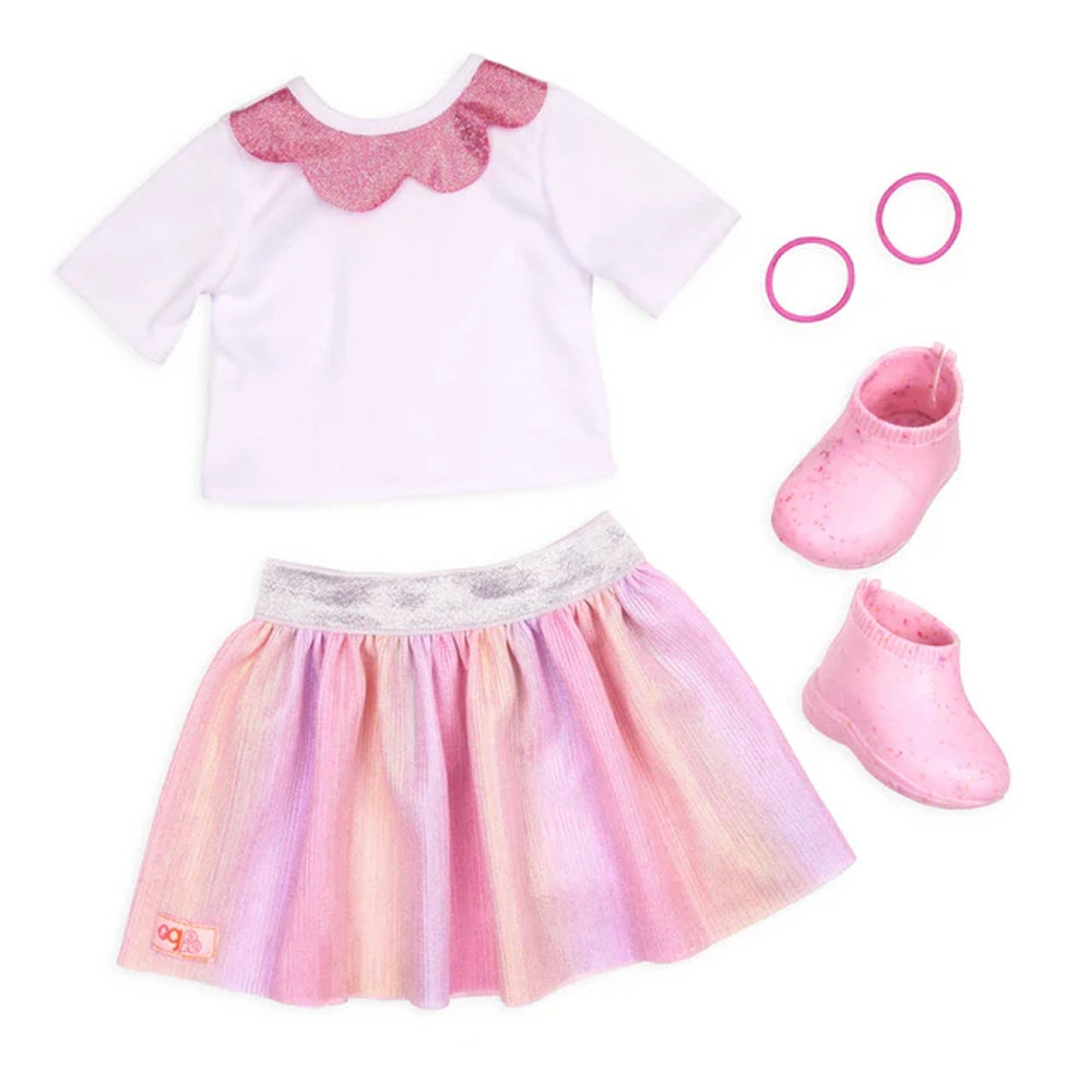 Our Generation 18-inch Doll With Rainbow Skirt 3Y+ - Coralyn