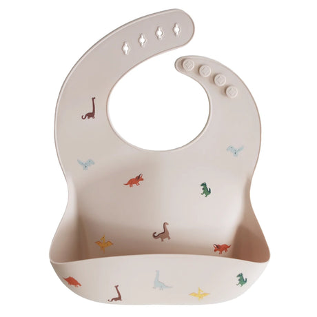 Mushie Bavoir Bébé en Silicone - Dinosaures