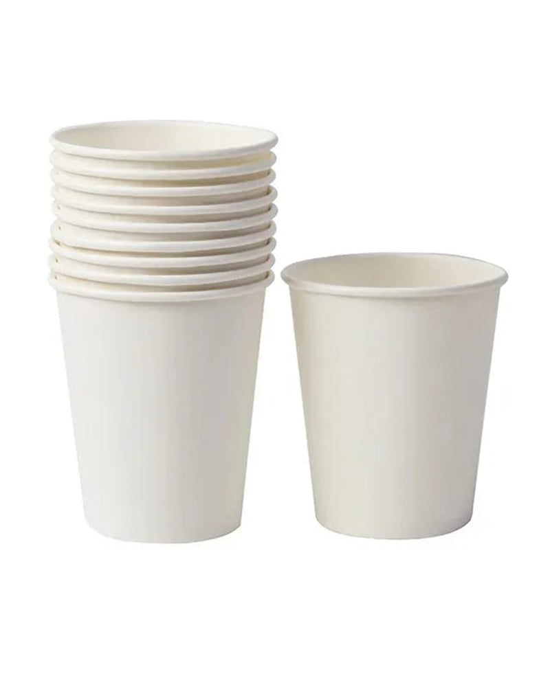 Set de 10 Gobelets Simple - Blanc