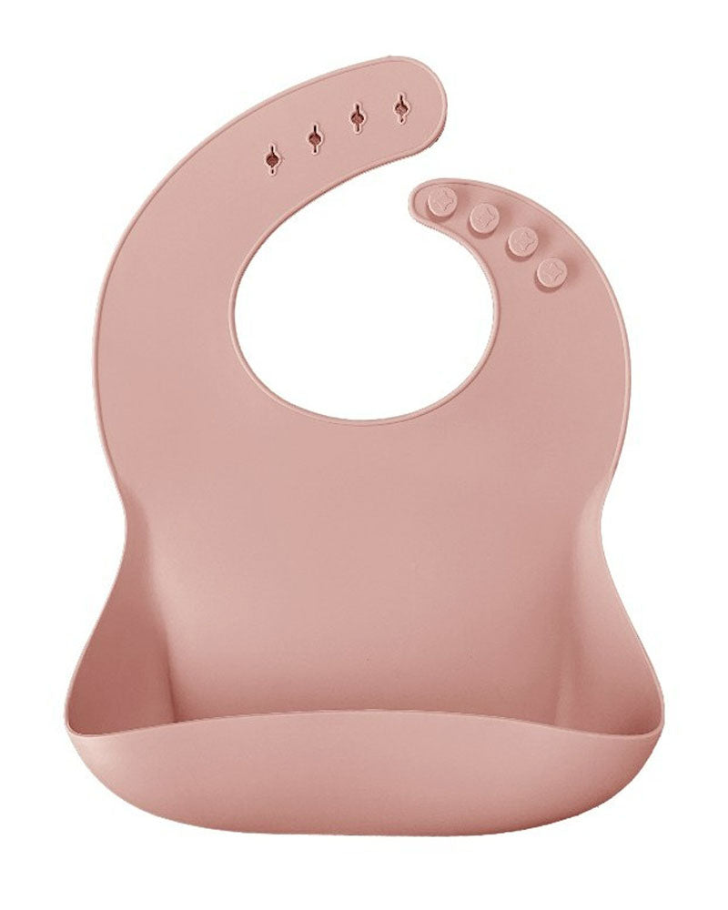 Bavoir MINIKOIOI en Silicone Avec Tour du Cou - Rose