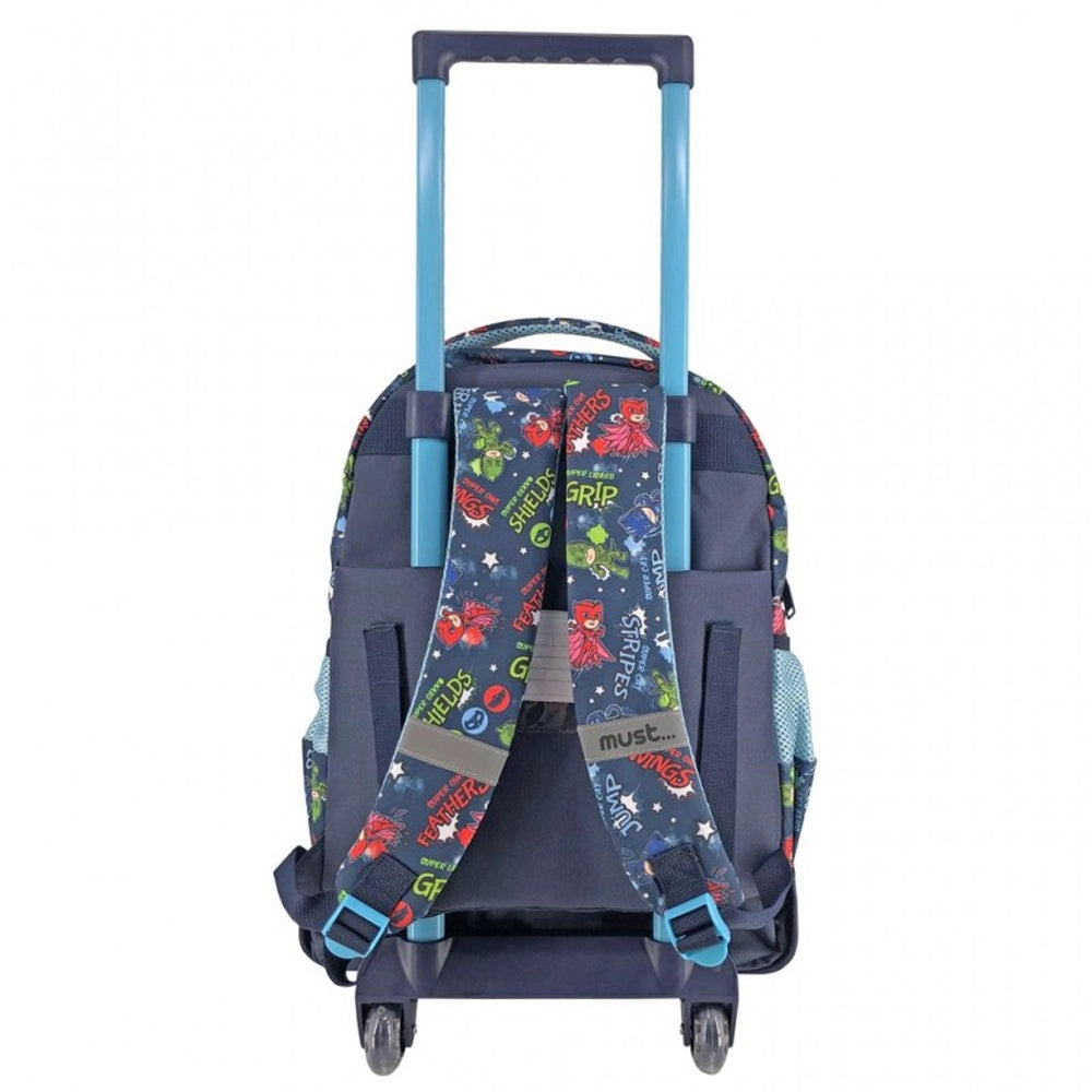 Must Cartable À Roulettes 3 Compartiments - PJ Masks Anyone Can Be a Hero