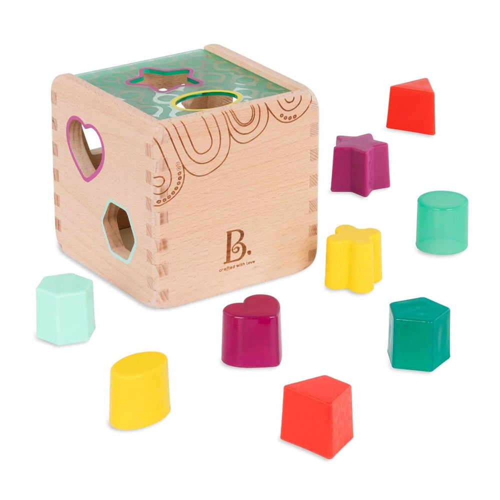 B. Toys Cube Merveilleux Trieur de Formes en Bois 18M+