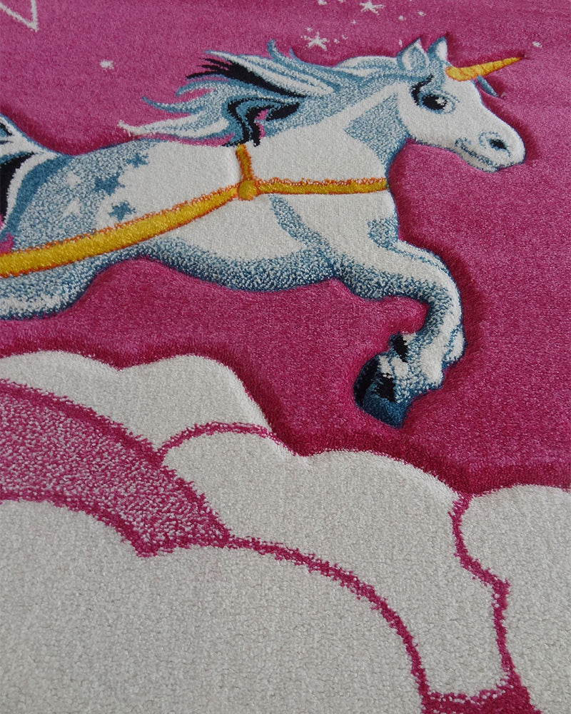 Alfombra Castillo Unicornio Rosa