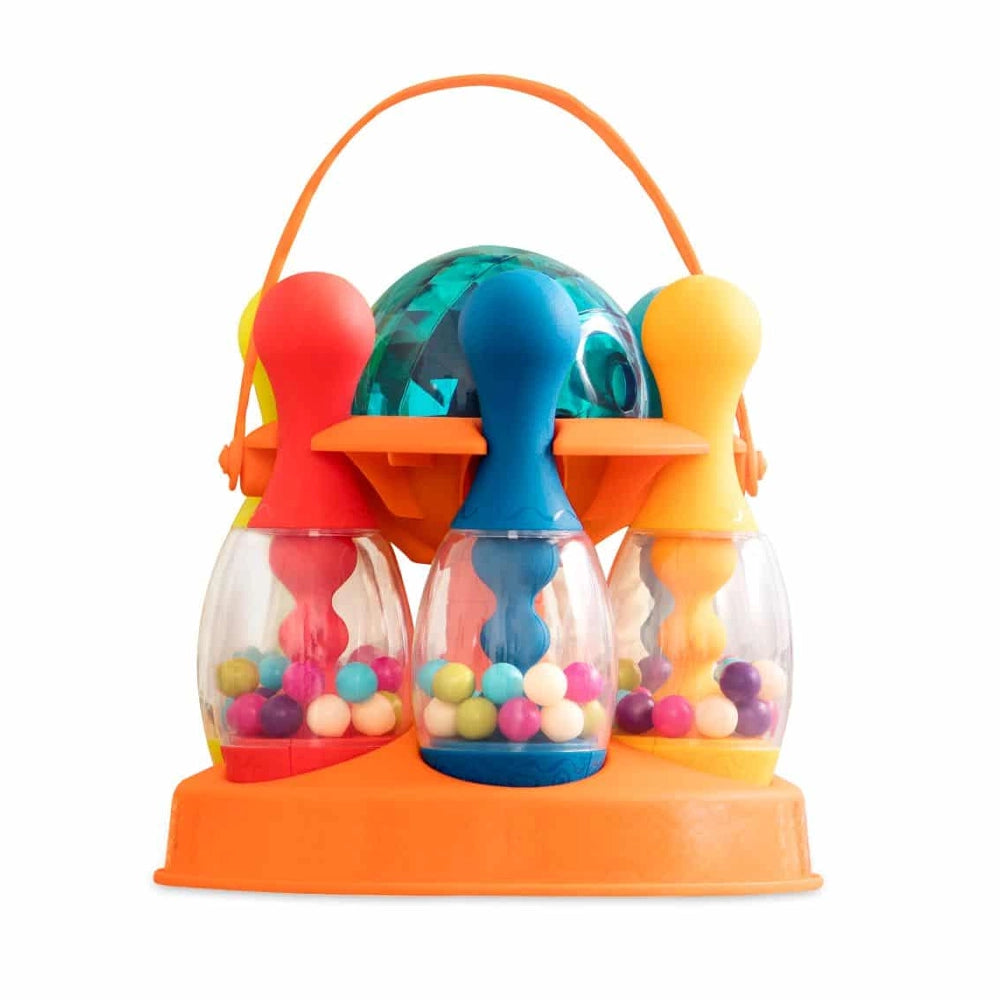 TISHITA Quilles Jouets en Bois Ensemble de Bowling Amusant Intérieur avec 10 Mini Quilles et Jouet Éducatif Précoce Cadeau pour Garçons et Filles 3 4 5 6 Ans