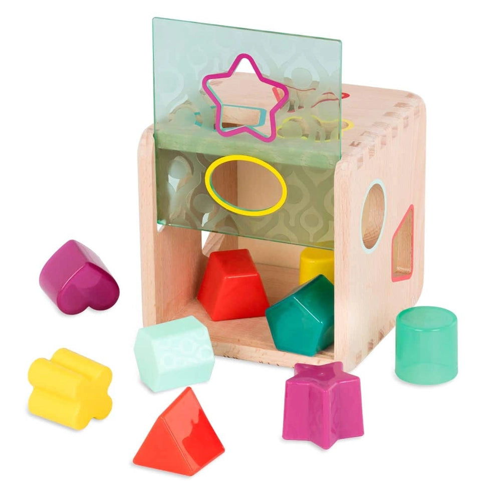 B. Toys Cube Merveilleux Trieur de Formes en Bois 18M+