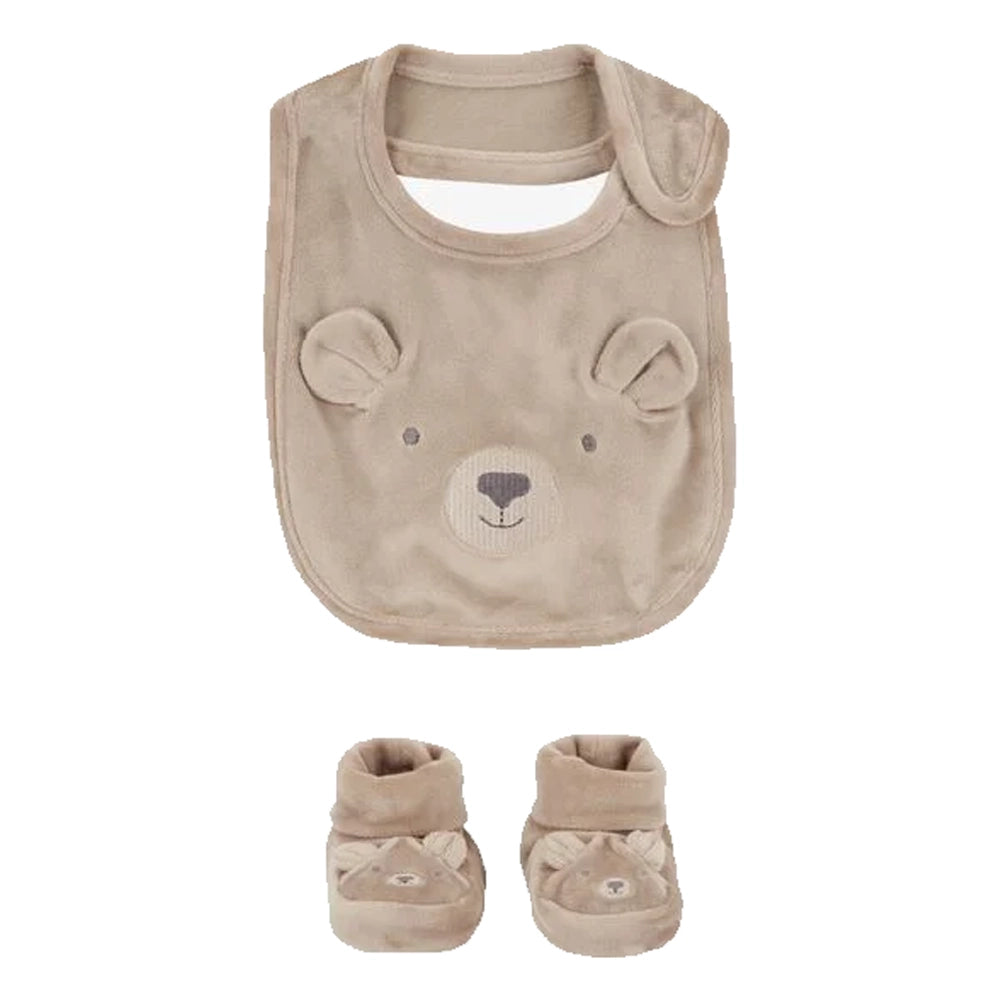 Conjunto de pantuflas y babero Carter's - Oso Pardo