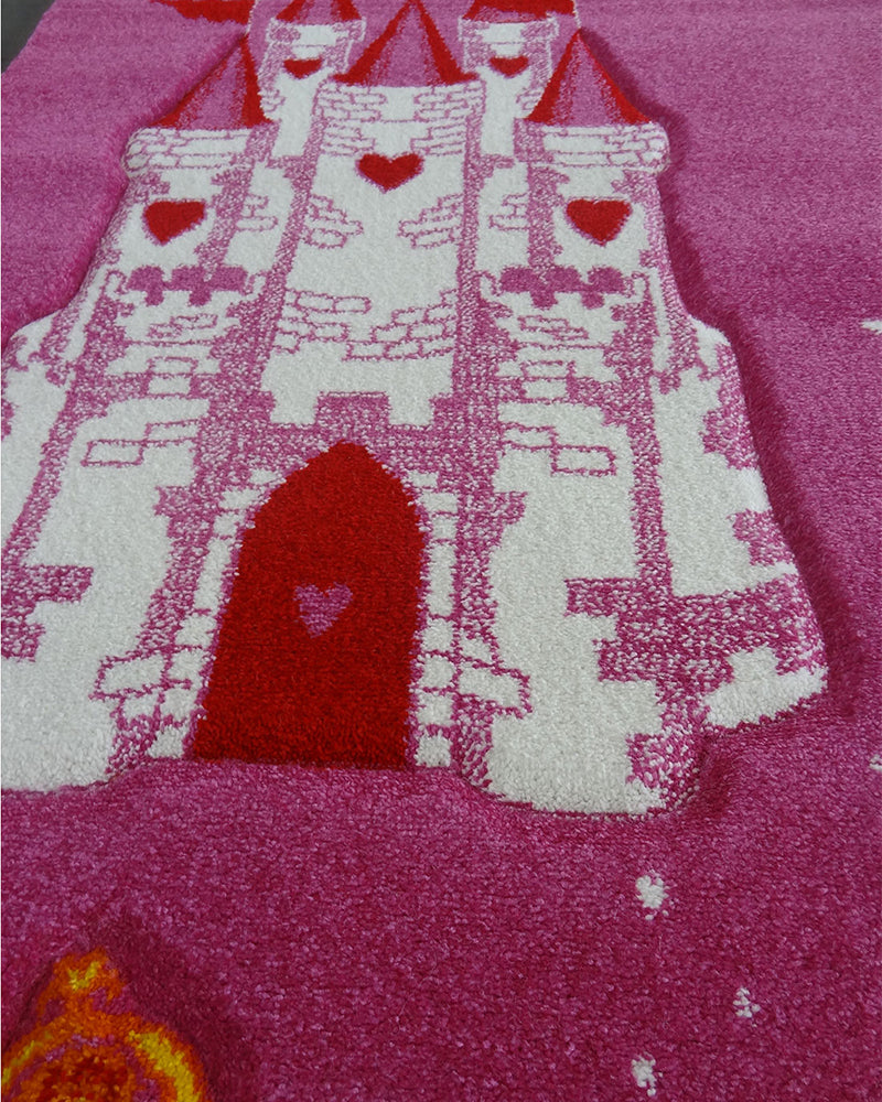 Alfombra Castillo Unicornio Rosa