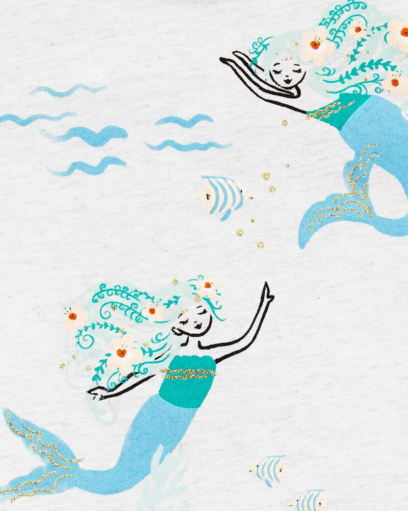 Carter's Baby Camiseta sin mangas con peplum de sirena cruzada - Blanco