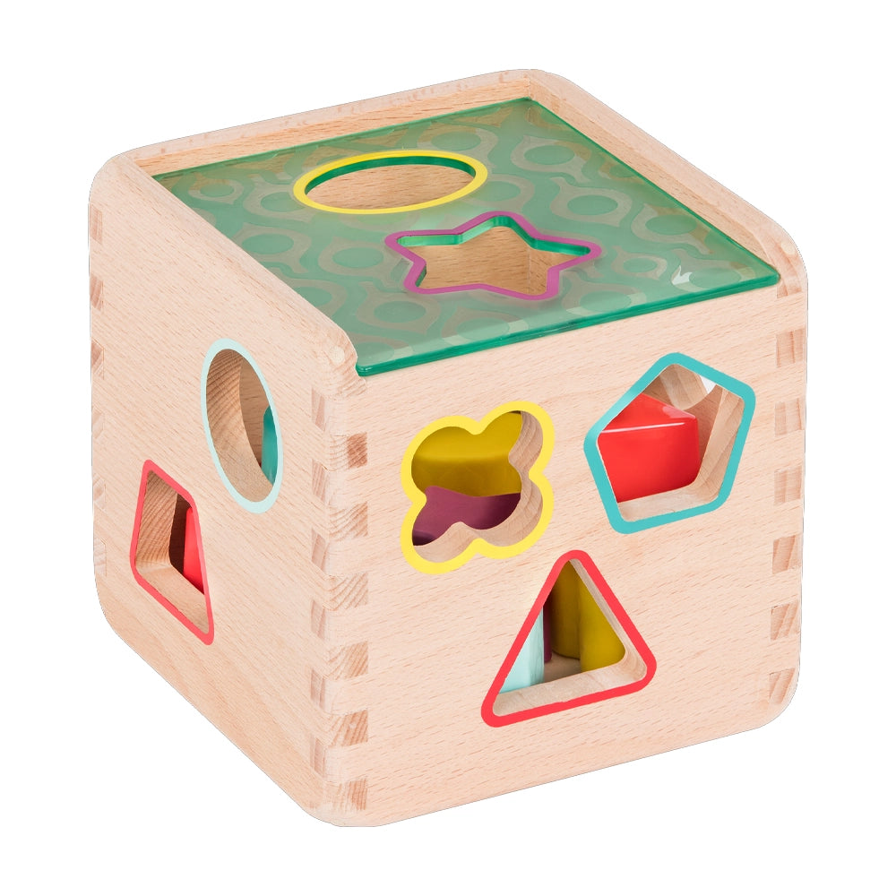 B. Toys Cube Merveilleux Trieur de Formes en Bois 18M+