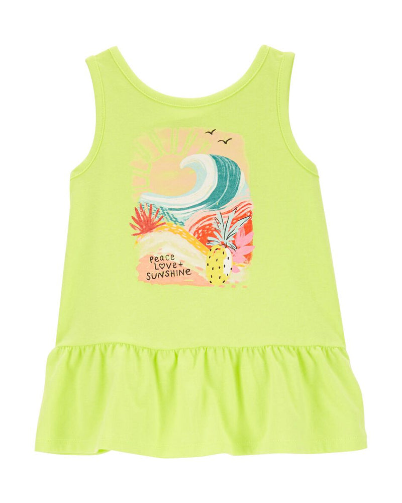Carter's Camiseta sin mangas con peplum Sunshine entrecruzada - Amarillo
