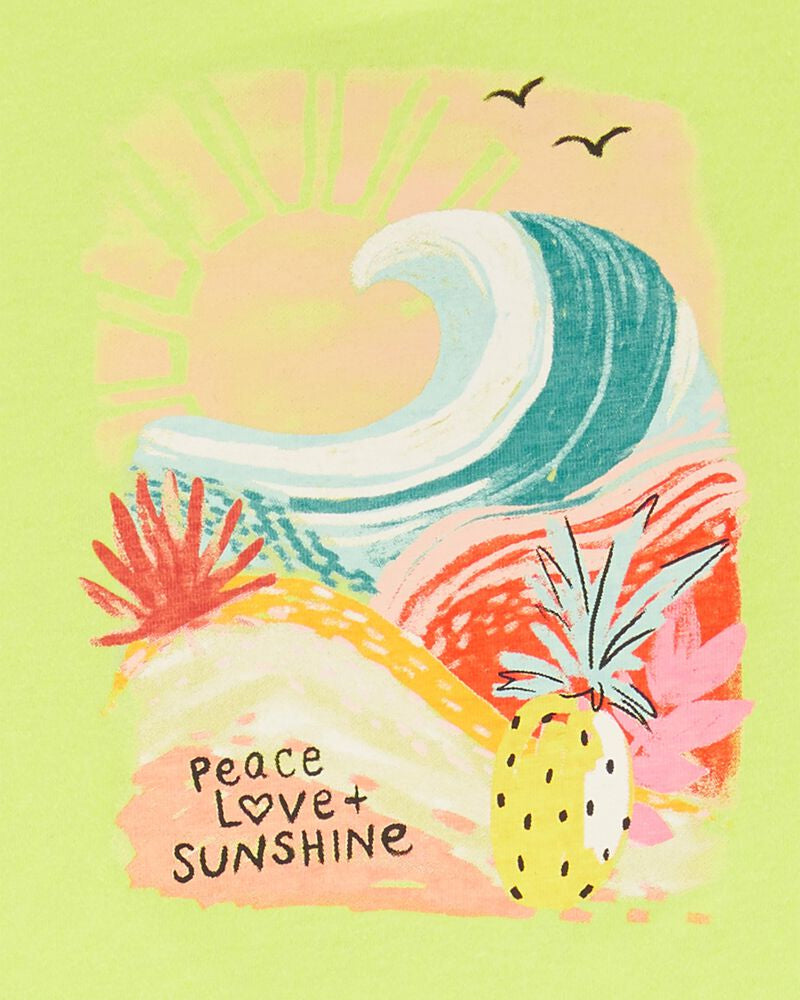 Carter's Camiseta sin mangas con peplum Sunshine entrecruzada - Amarillo