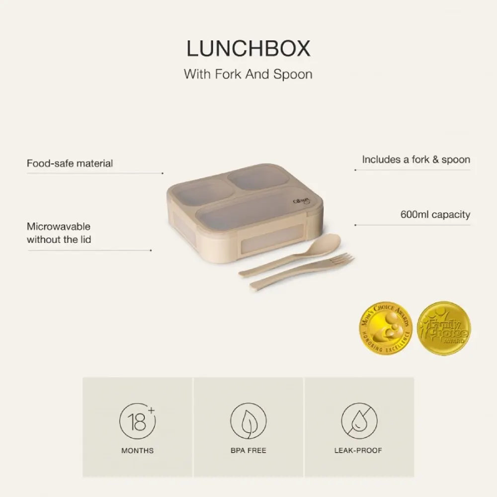 Citron Lunch Box avec Cuillère & Fourchette - Violet