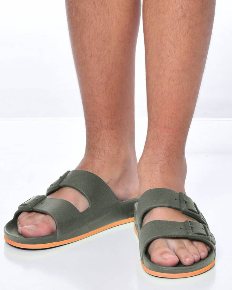 Cacatoès Sandales Brasilia Fluo Teen - Kaki & Orange