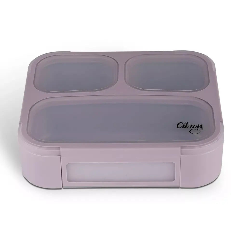 Citron Lunch Box avec Cuillère & Fourchette - Violet