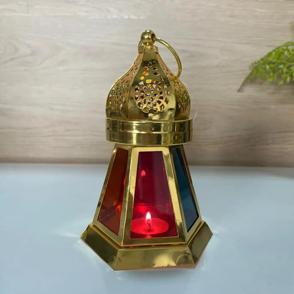Farol de Metal 11,2x16,7 cm - Dorado