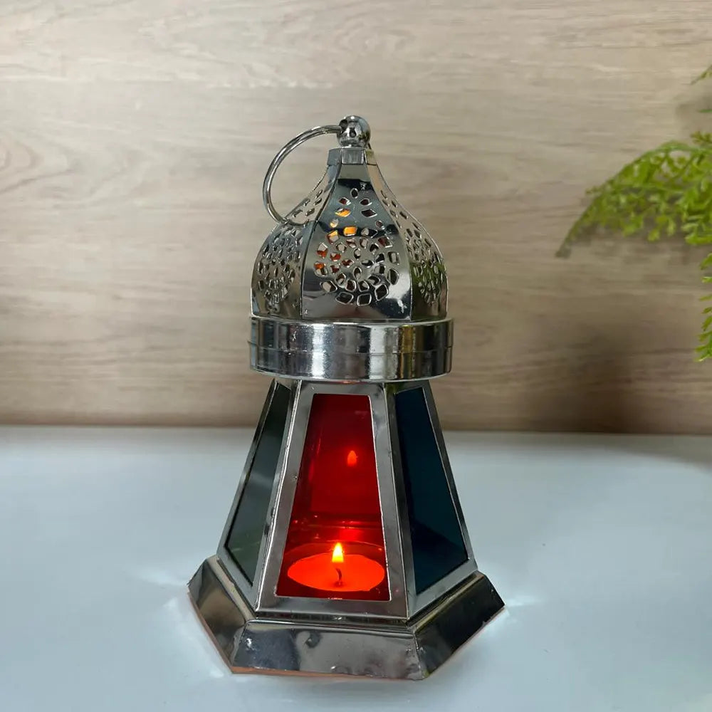 Farol de Metal 11,2x16,7 cm - Plateado