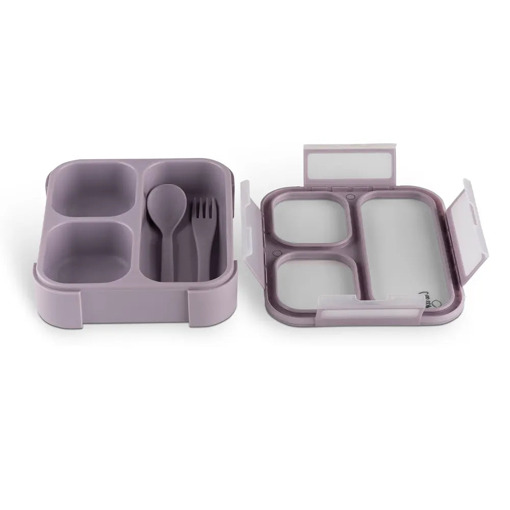 Citron Lunch Box avec Cuillère & Fourchette - Violet