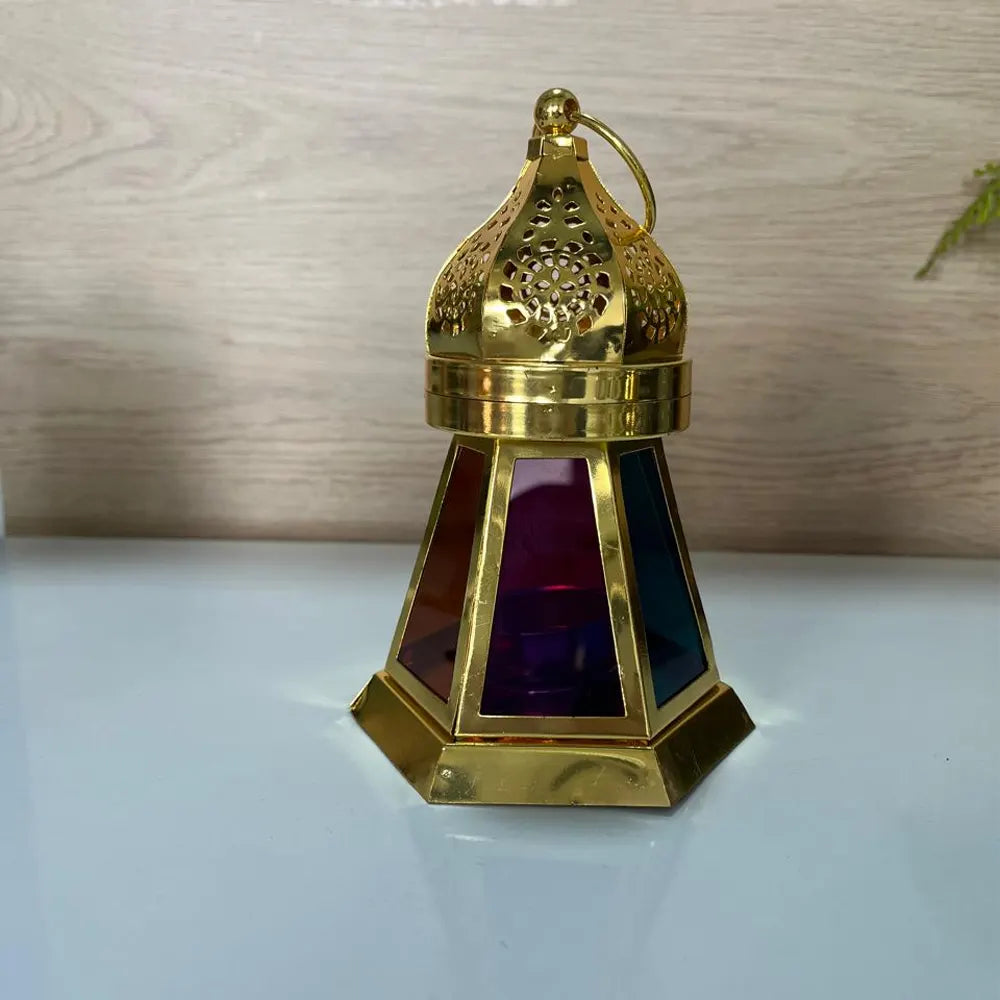 Farol de Metal 11,2x16,7 cm - Dorado