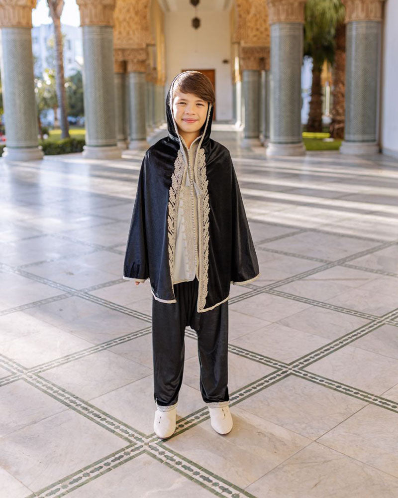 Jabador Deux Pièces avec Selham Pour Garçon 3-6A - Noir