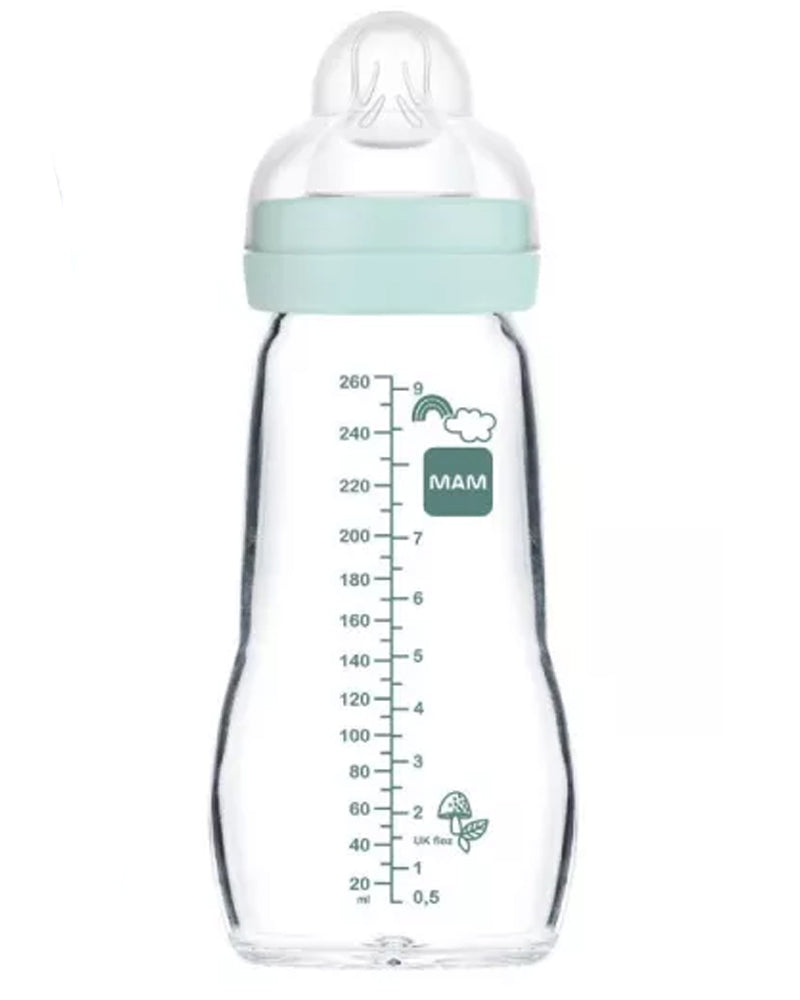 Biberon MAM en verre 260ml - Bleu