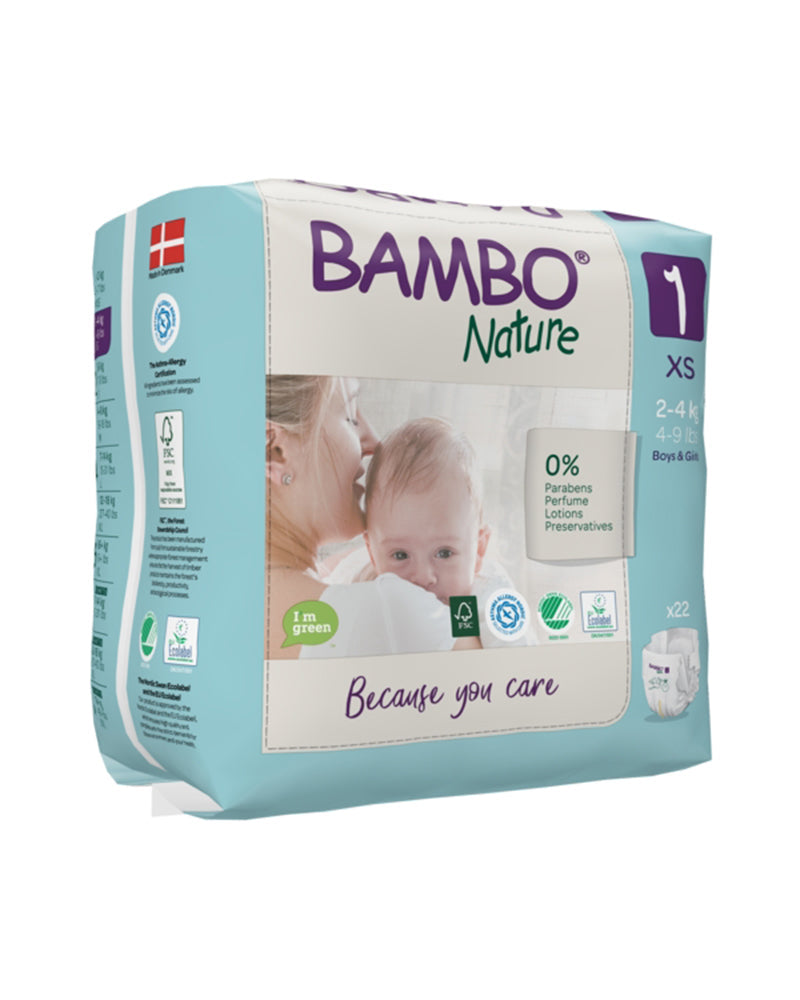 Pañales Bambo Nature Talla 1 (2-4kg) 22 unidades
