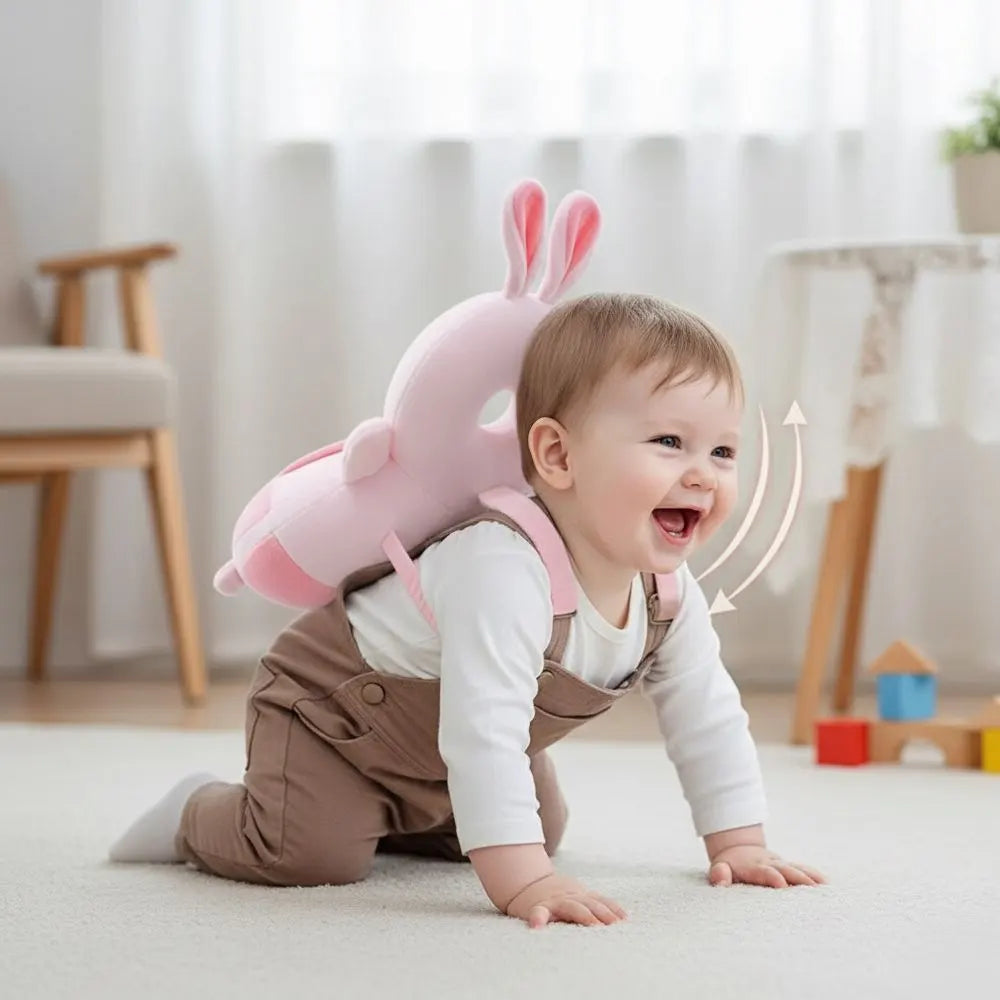 BébéYo Coussin de Protection pour Bébé - Lapin Rose