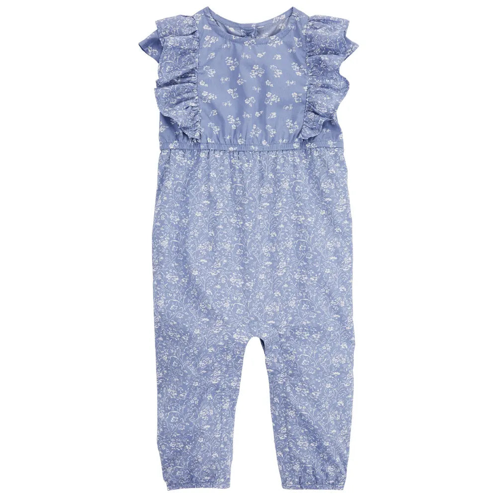 Combinaison à Volants OshKosh - Floral Bleu