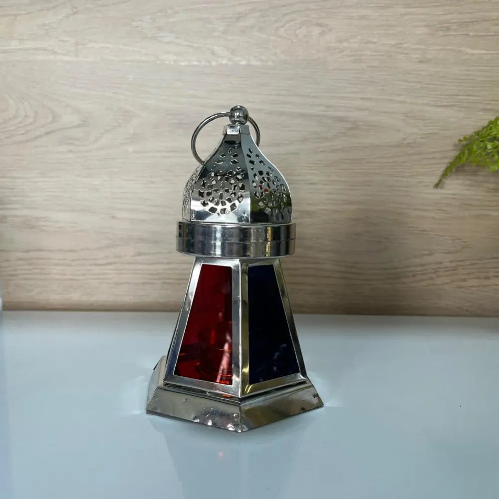 Farol de Metal 11,2x16,7 cm - Plateado