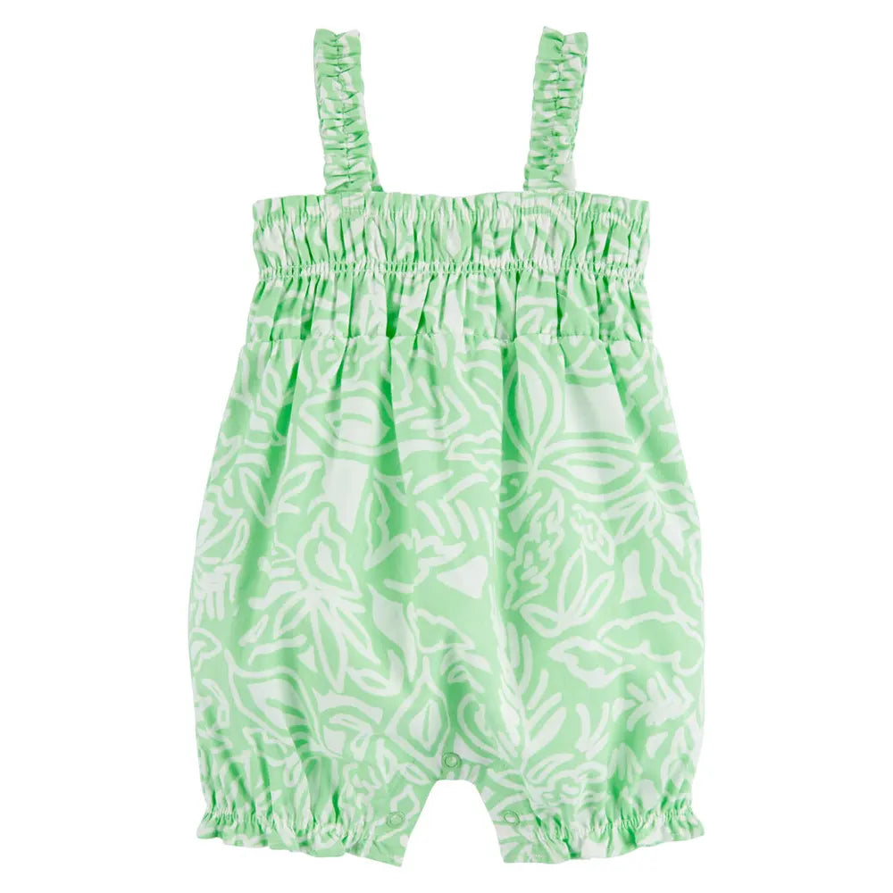 Carter's Mono largo de sarga floral - Verde