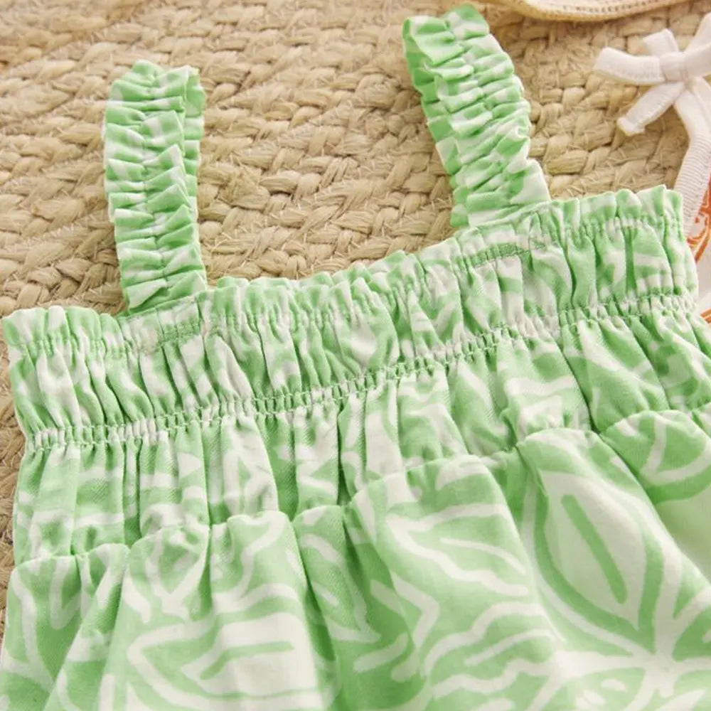 Carter's Mono largo de sarga floral - Verde