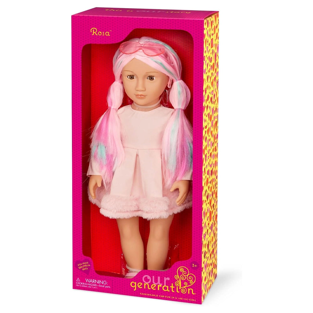 Our Generation 18-inch Doll with Multicolored Hair 3Y+ - Rosa