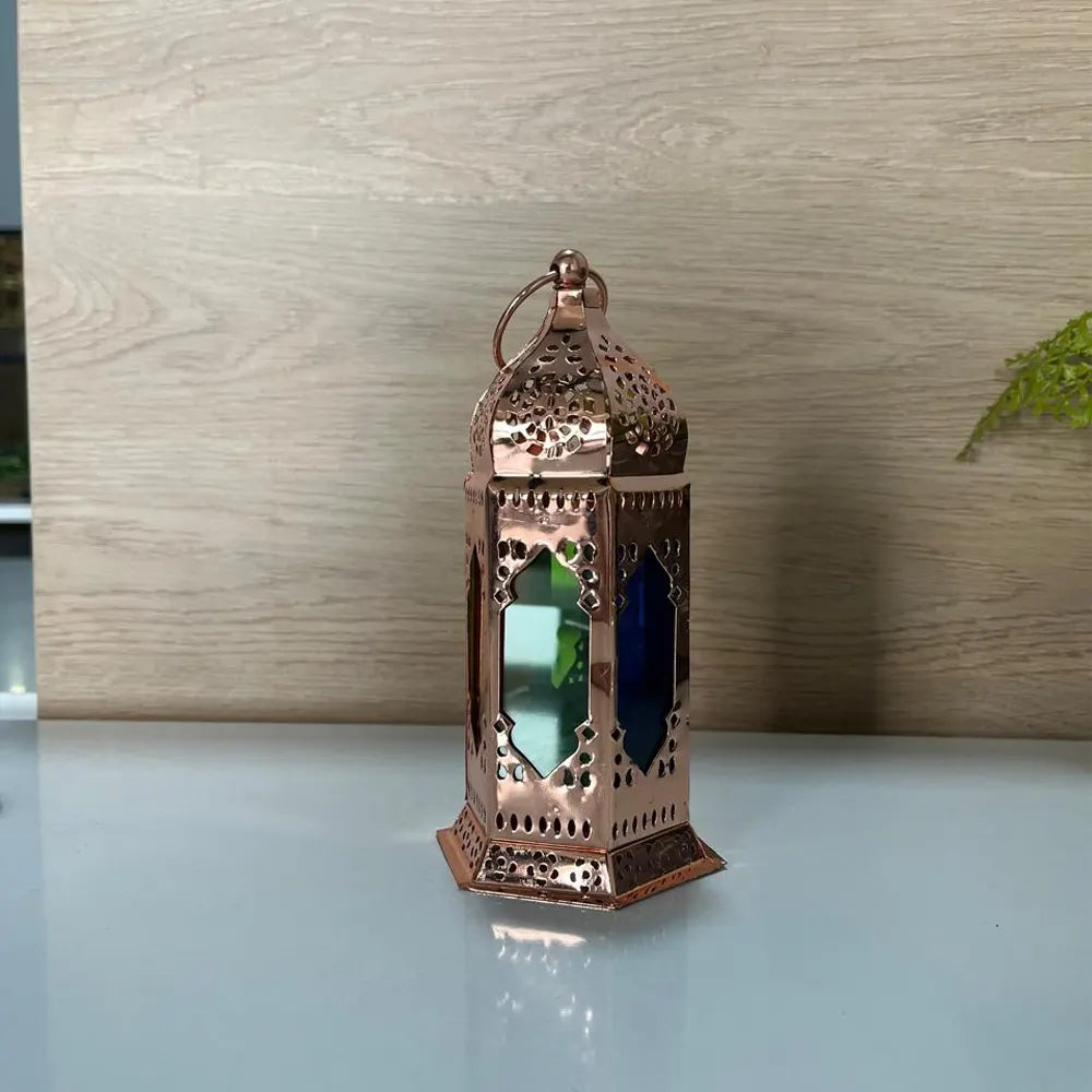 فانوس شمعة معدني 9×18 سم - برونزي