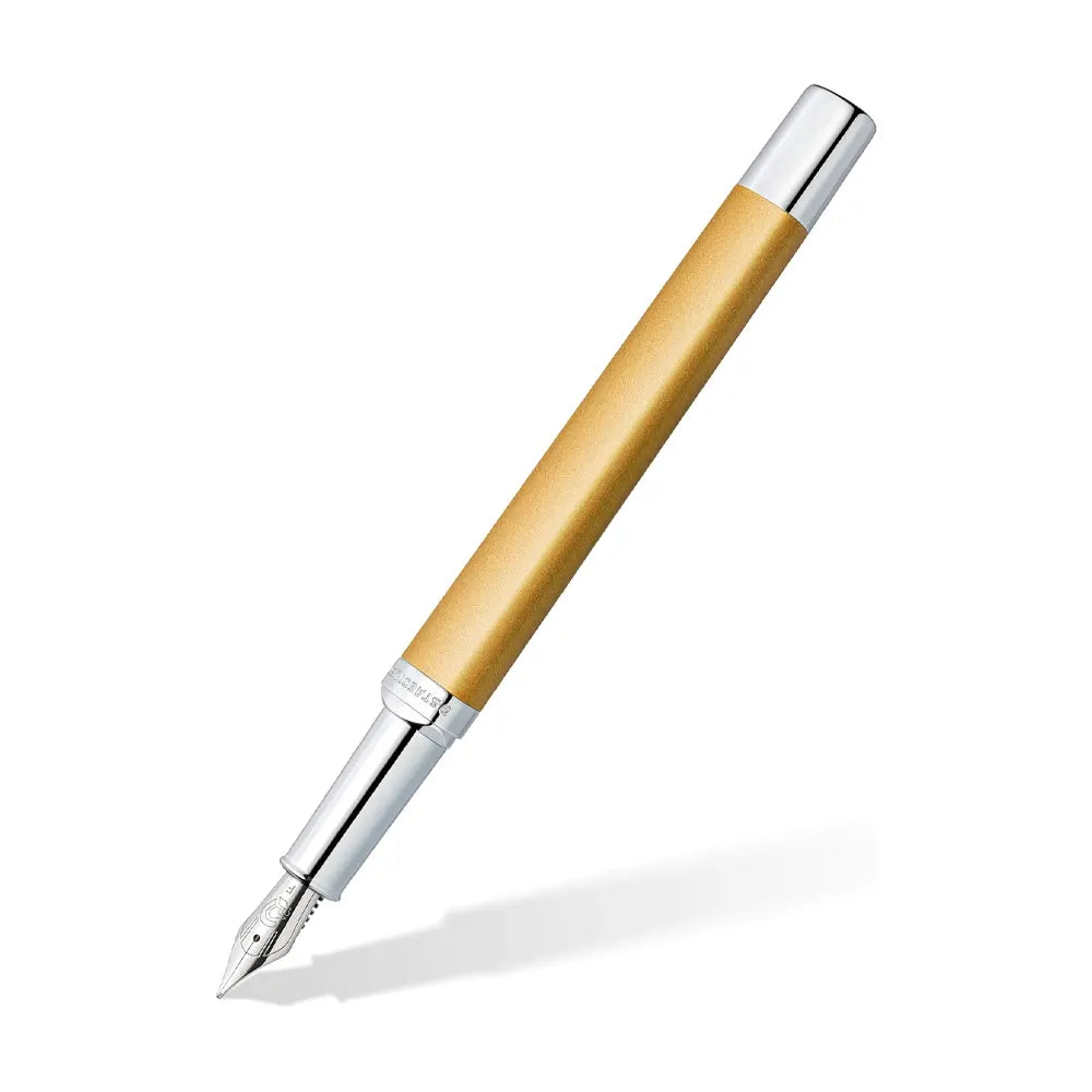 Staedtler Pluma Estilográfica Triangular Dorada - Azul