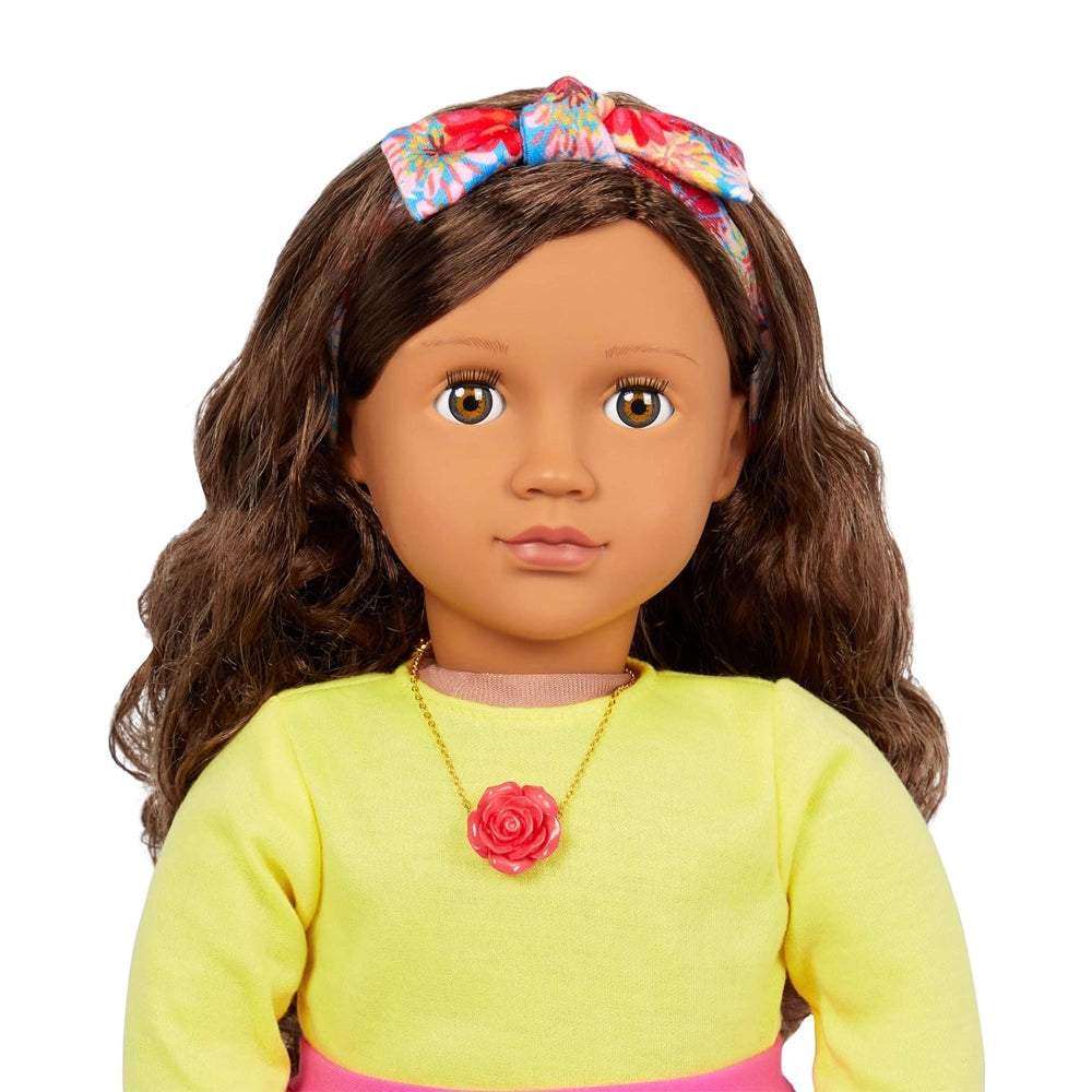 Our Generation 18-inch Doll with Pink Skirt & Necklace 3Y+ - Patricia