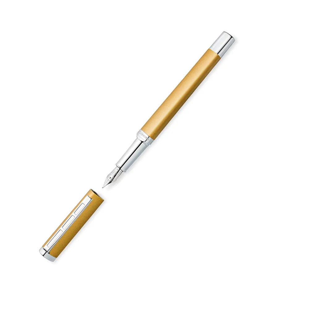 Staedtler Pluma Estilográfica Triangular Dorada - Azul