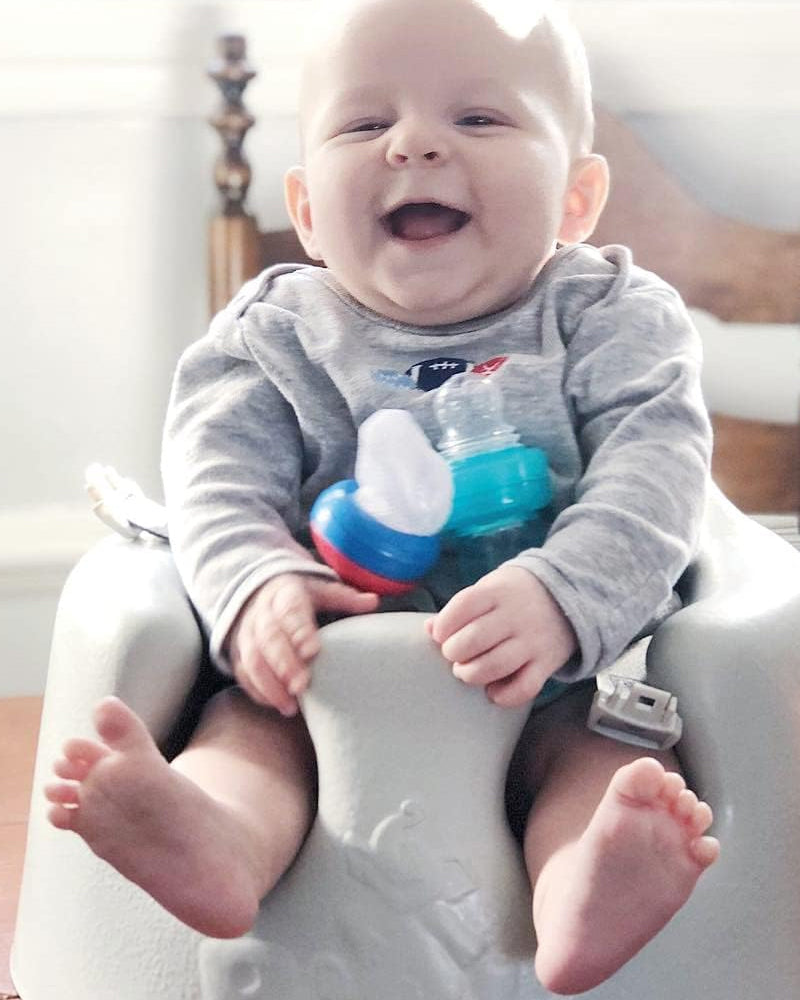 Nûby Grignoteur Nibber pour Fruits & Légumes & Biscuits 6M+ - Rouge & Bleu