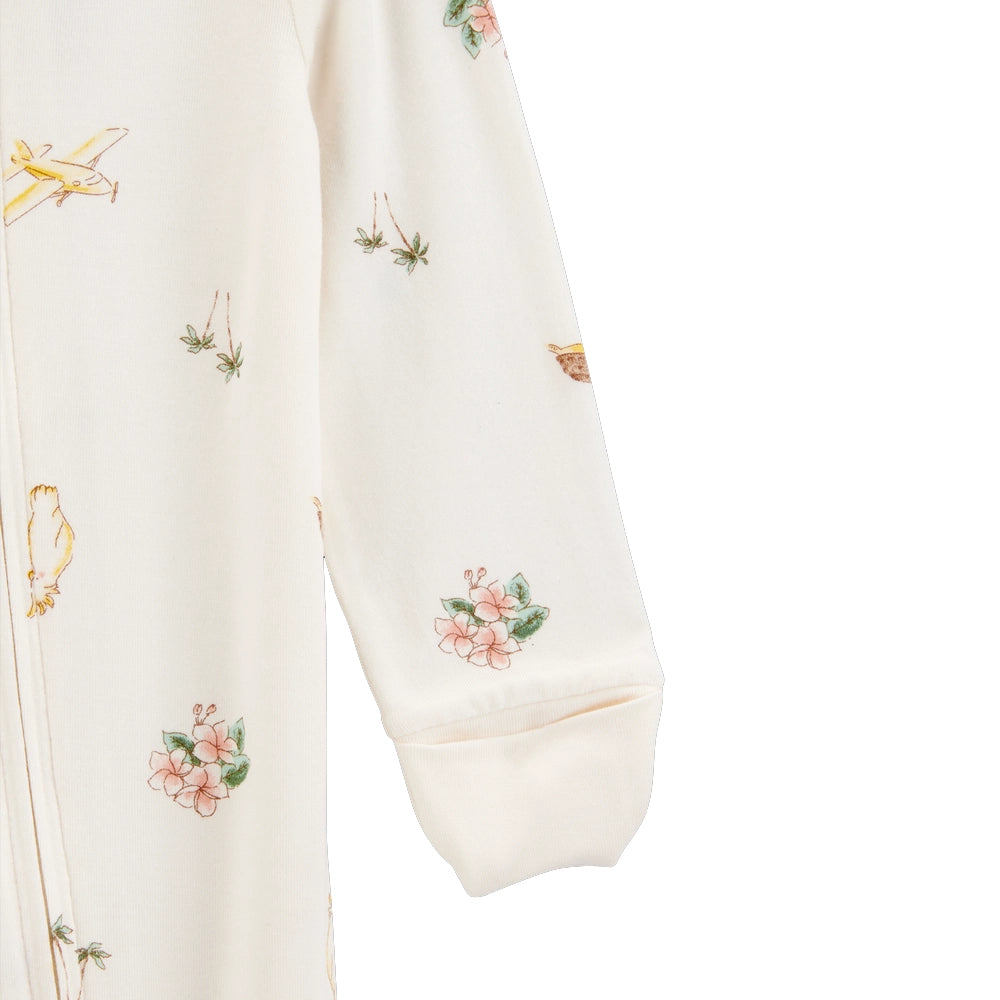 Grenouillère Fermeture Éclair Bidirectionnelle Bébé Fille Carter's - Tropical Ivoire