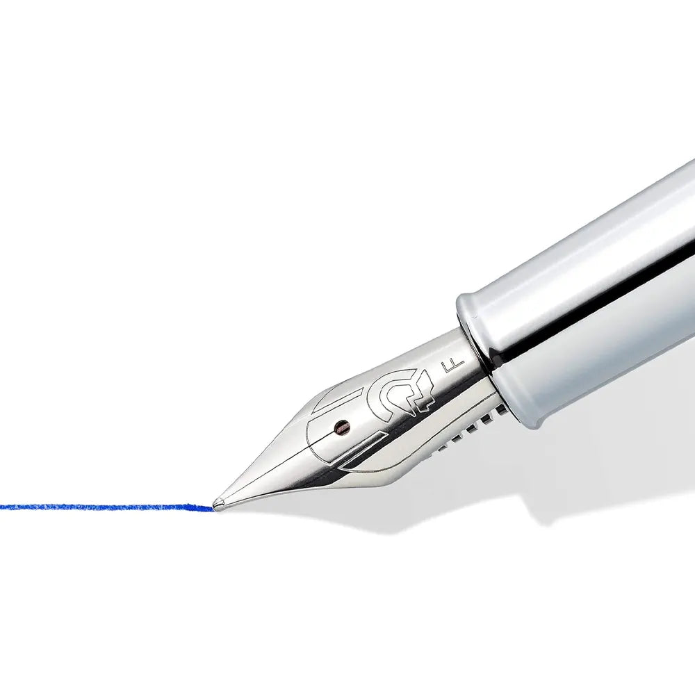 Staedtler Pluma Estilográfica Triangular Dorada - Azul