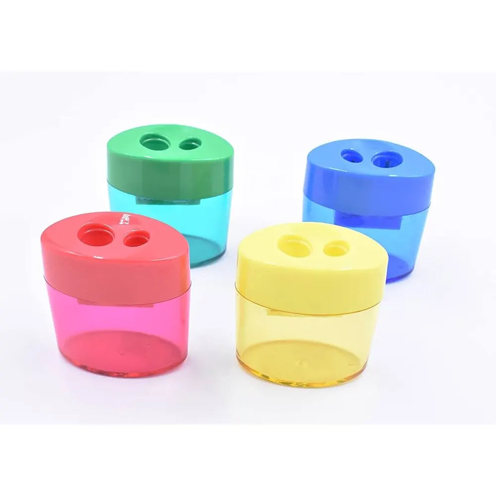 إم. سكول مبرأة نصف شفافة ملونة – استعمال مزدوج