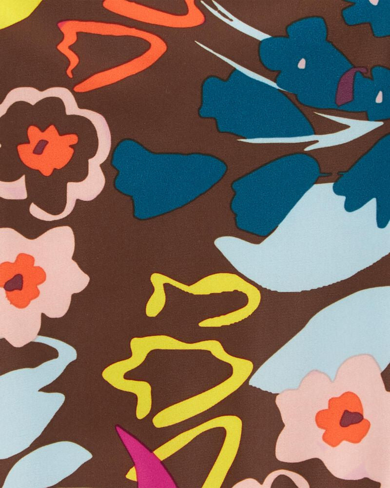 Carter's Baby Traje de baño floral de una pieza - Marrón