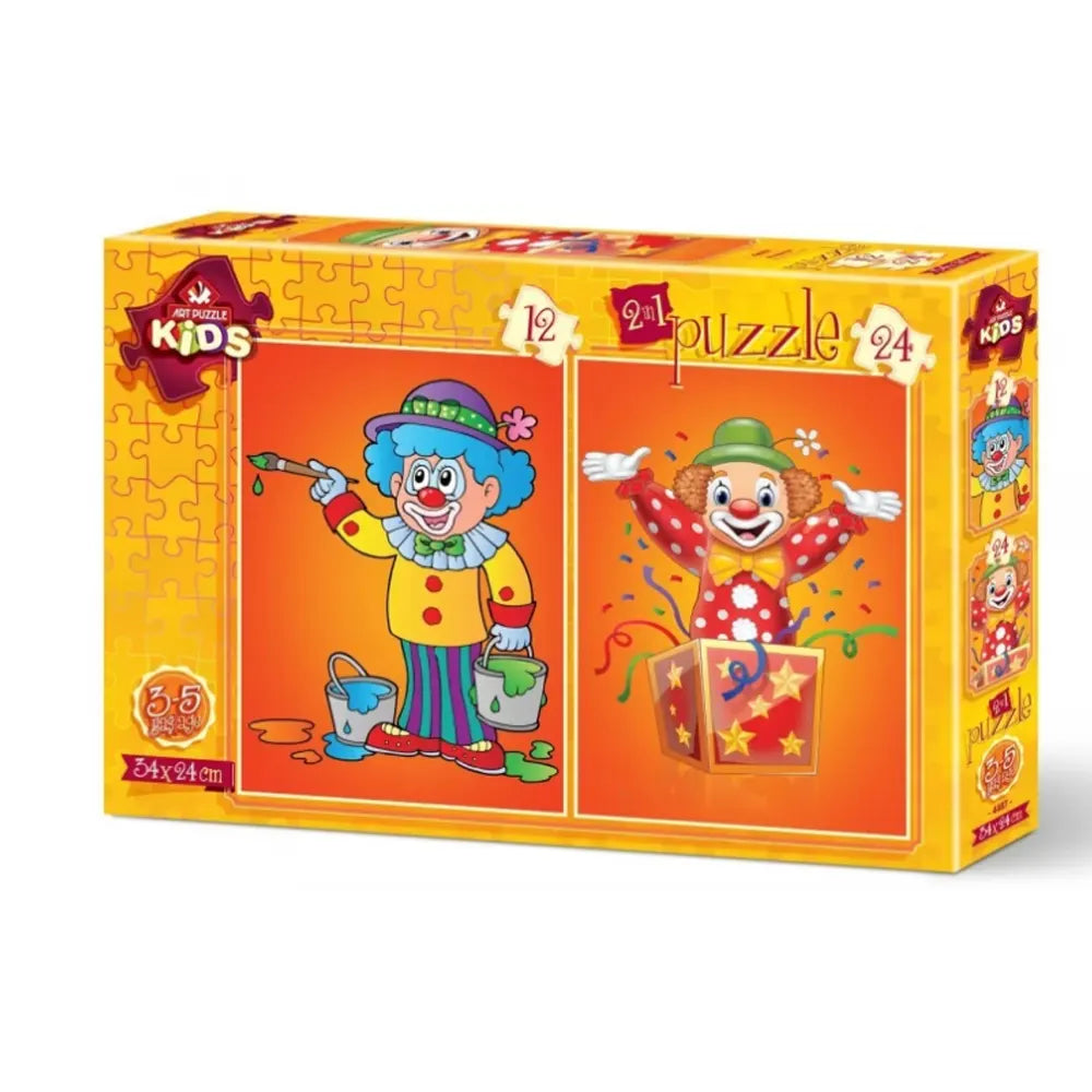 Art Puzzle - The Clowns 2-in-1 – 12 & 24 pieces