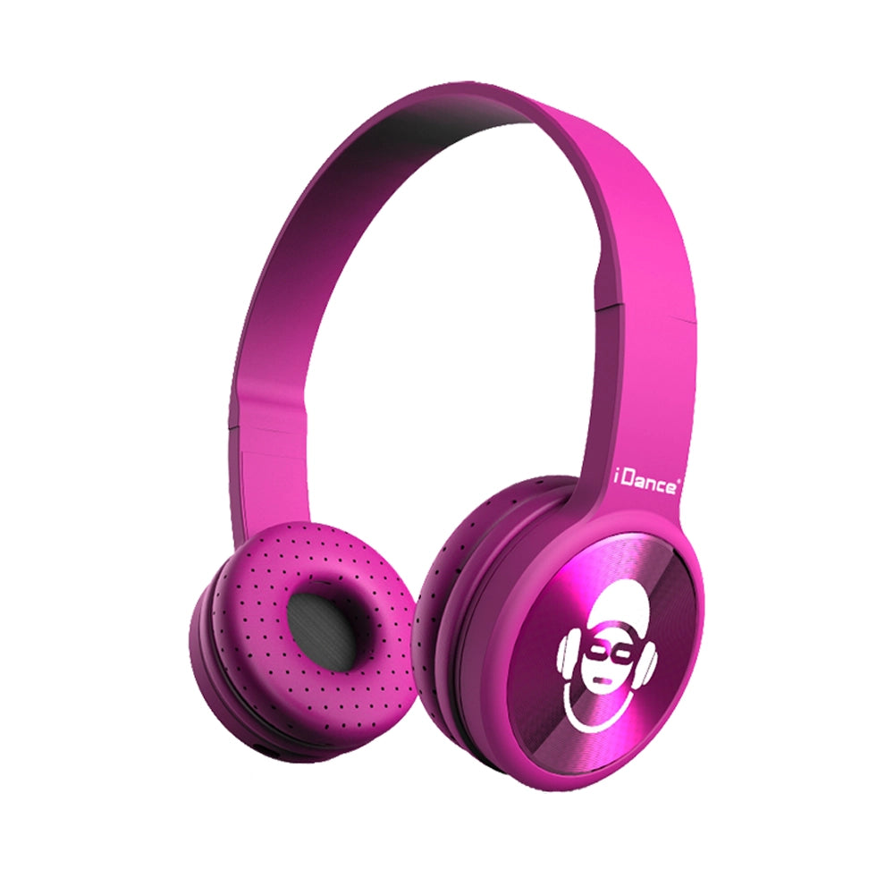 آي دانس عبوة سماعات رأس لاسلكية ثنائية 100 بلوتوث - زهري و أزرق