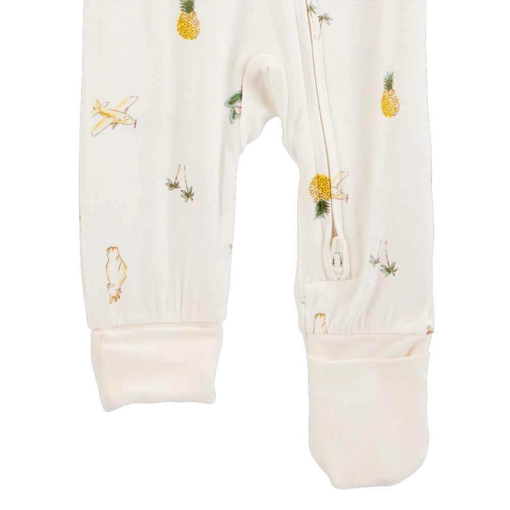 Grenouillère Fermeture Éclair Bidirectionnelle Bébé Fille Carter's - Tropical Ivoire