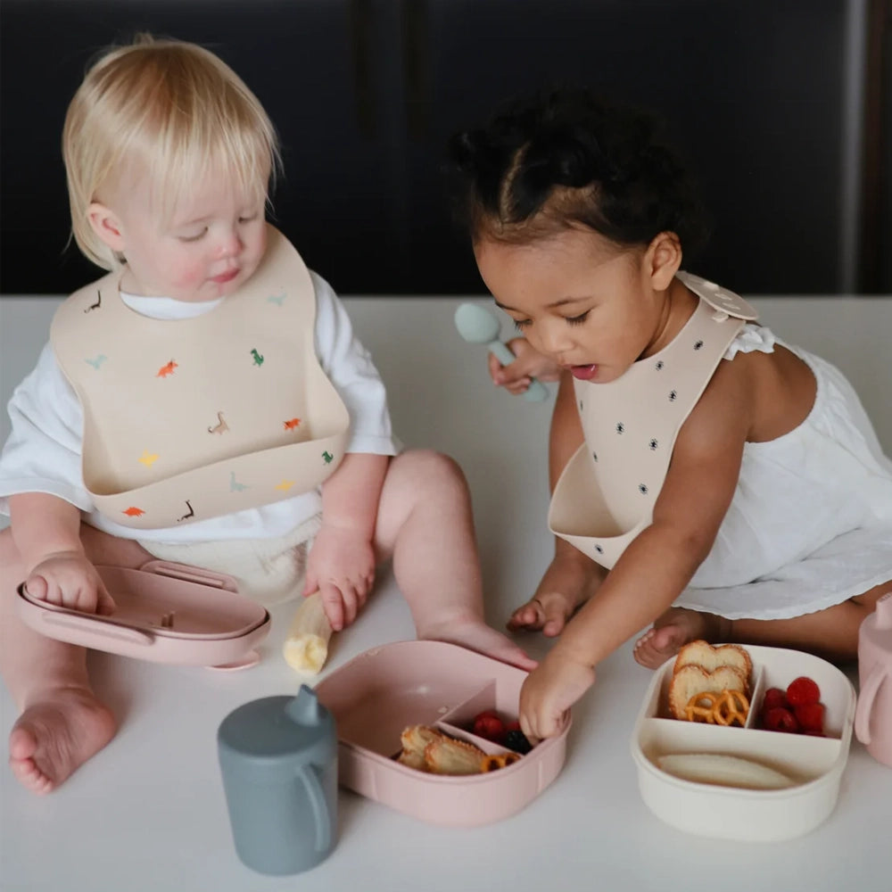 Mushie Bavoir Bébé en Silicone - Dinosaures